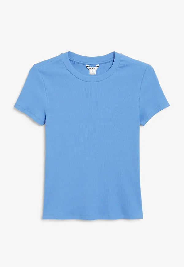 Ribbed t-shirt - Blue