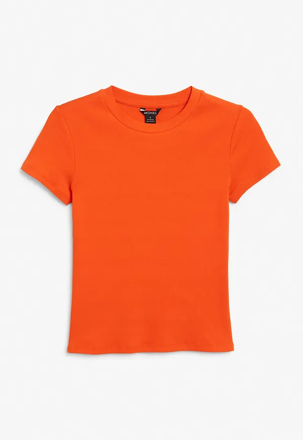 Ribbed t-shirt - Orange