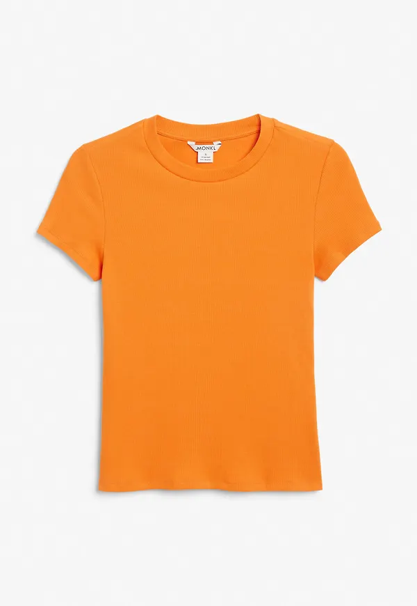 Ribbed t-shirt - Orange