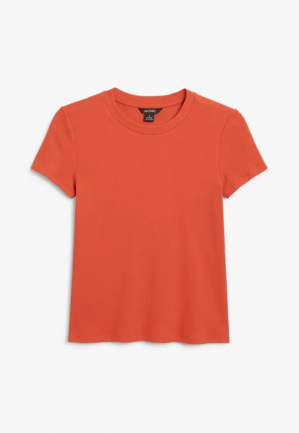 Ribbed t-shirt - Orange