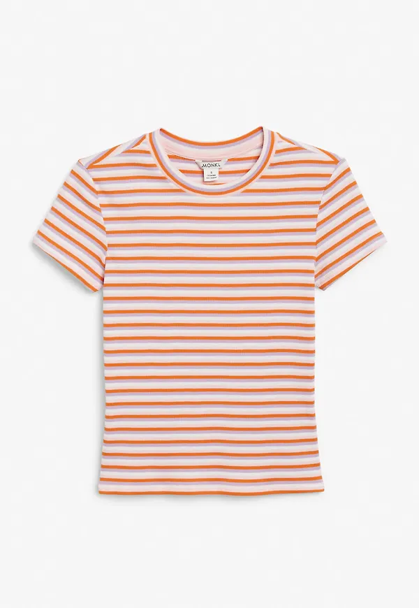 Ribbed t-shirt - Orange
