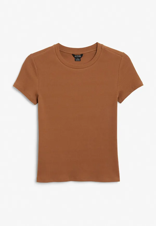 Ribbed t-shirt - Orange