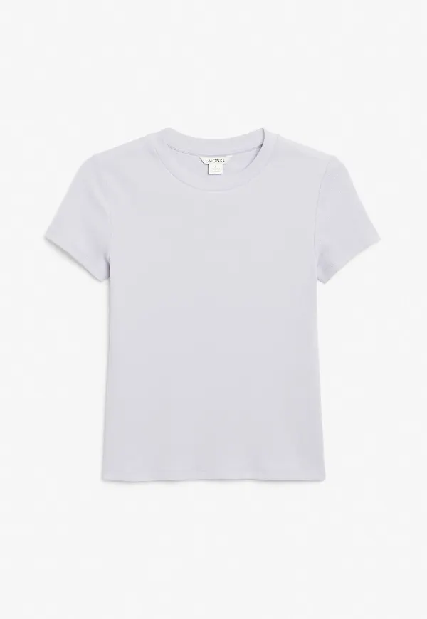 Ribbed t-shirt - Purple
