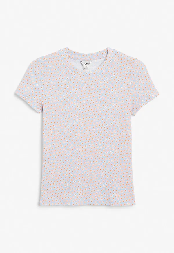 Ribbed t-shirt - Turquoise