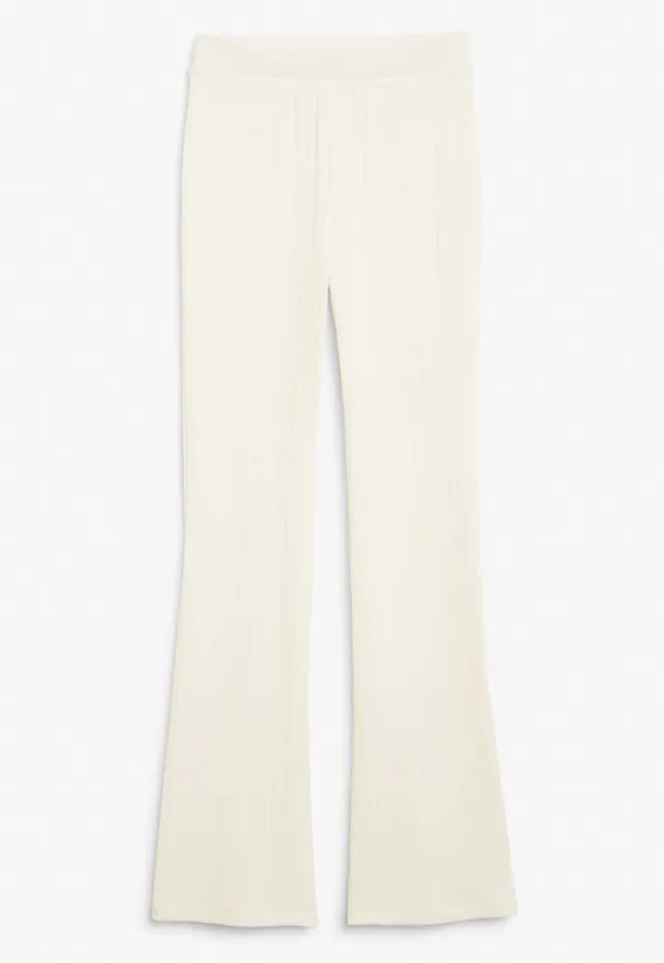Ribbed trousers - Beige