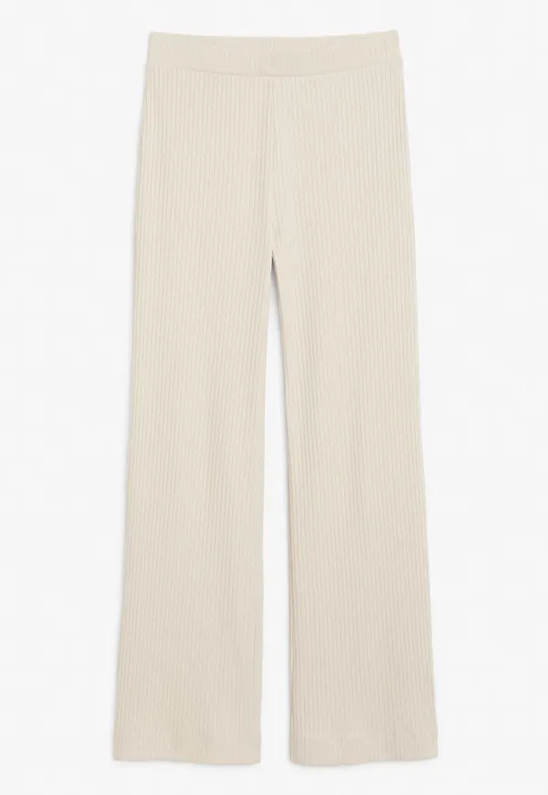 Ribbed trousers - Beige