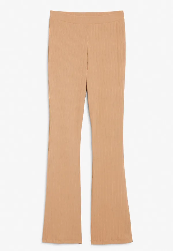 Ribbed trousers - Beige