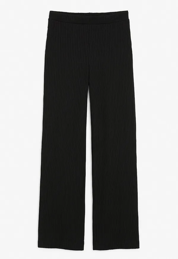 Ribbed trousers - Black