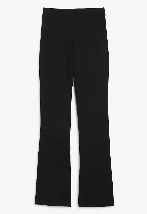 Ribbed trousers - Black