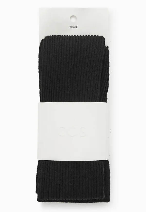 RIBBED WOOL-BLEND TIGHTS