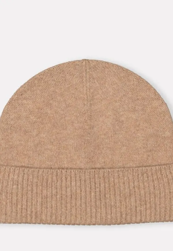 Ribbstickad Beanie Kashmir Mix