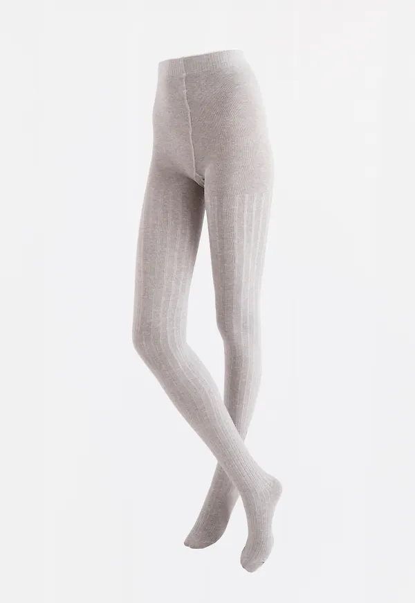 Ribbstickad strumpbyxa
