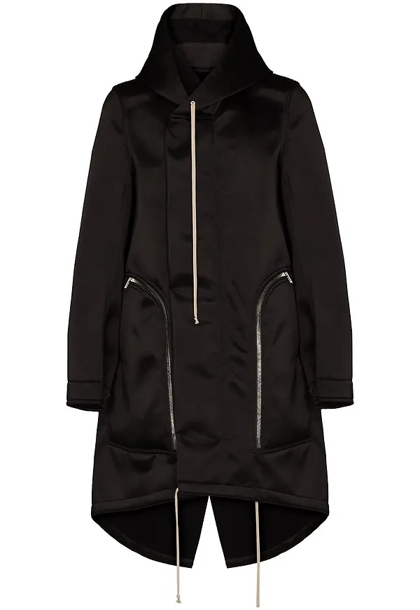 Rick Owens Bauhaus Fishtail oversize-rock - Svart