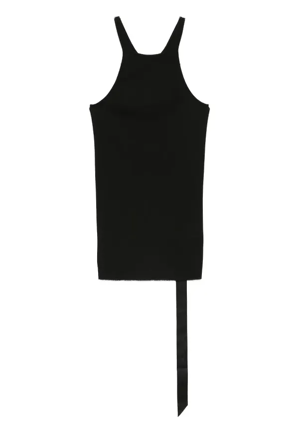 Rick Owens DRKSHDW ribbstickad asymmetrisk topp - Svart