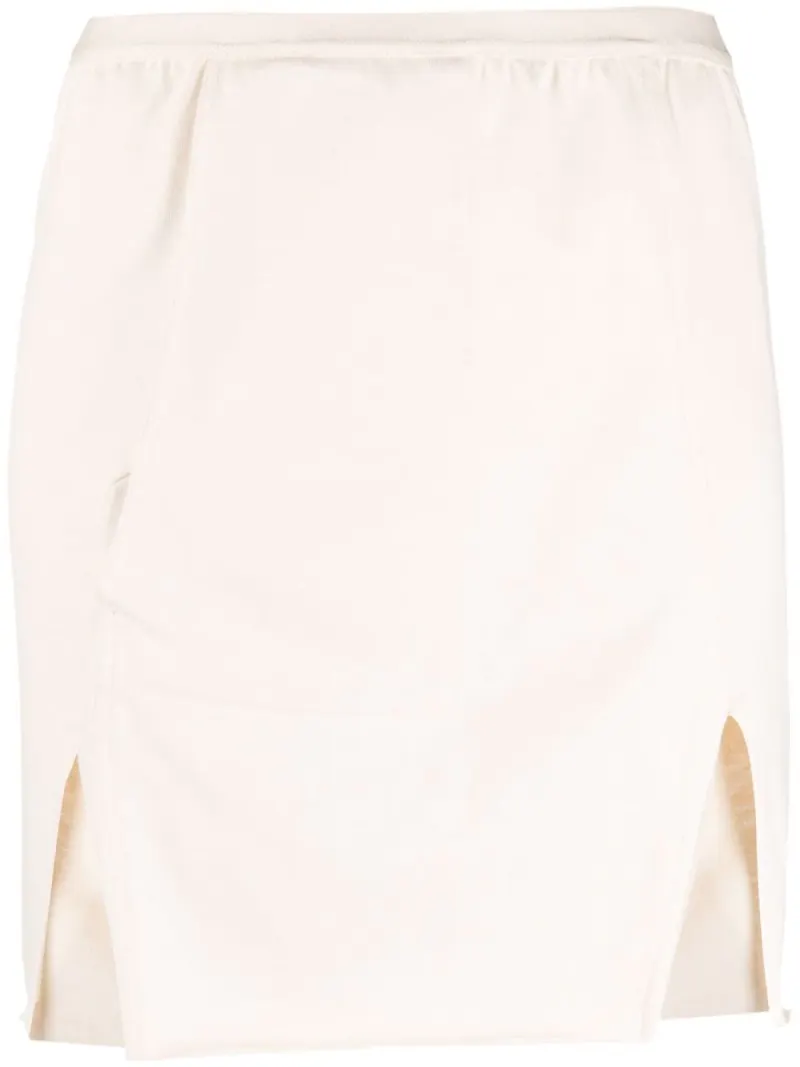 Rick Owens minikjol med slits - Neutral