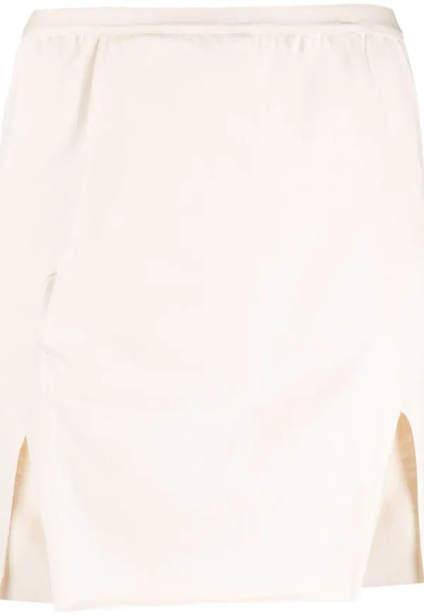 Rick Owens minikjol med slits - Neutral