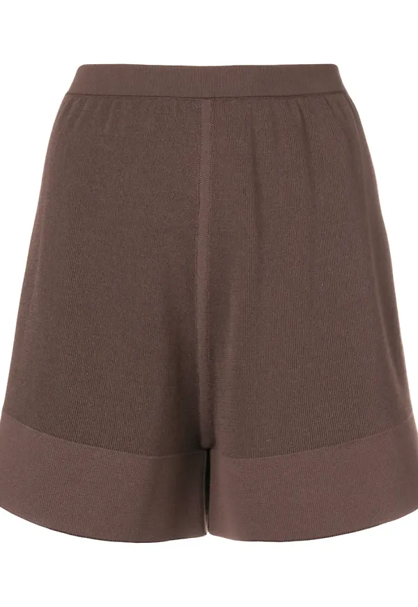 Rick Owens stickade shorts - Brun