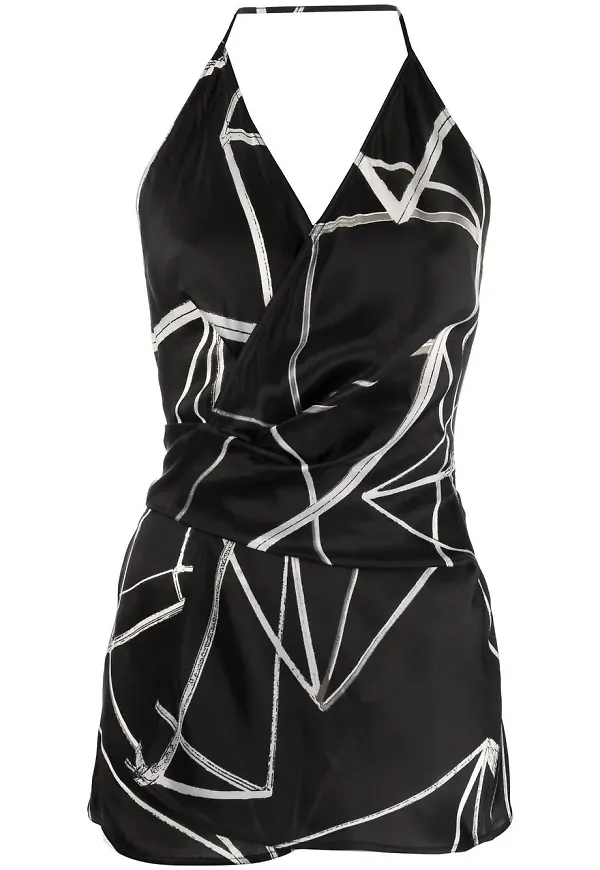 Rick Owens topp med halterneck - Svart