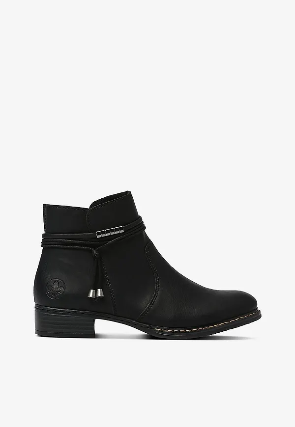 Rieker - Boots i skinnimitation - Svart