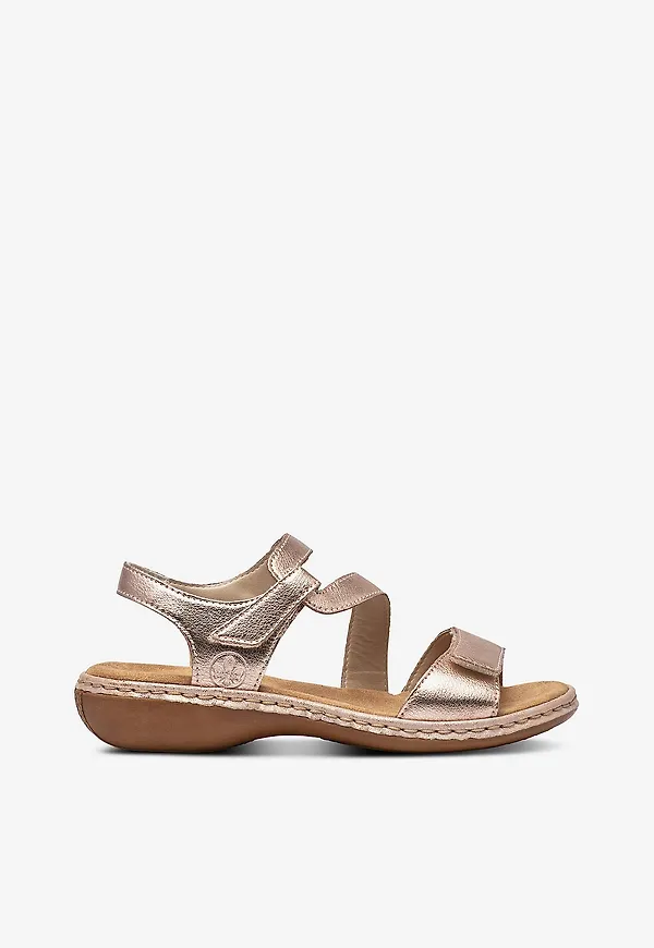 Rieker - Sandaler 659c7-89 - Koppar