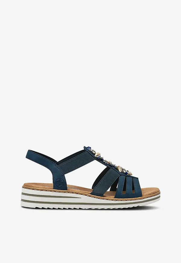 Rieker - Sandaler V0649-14 - Blå
