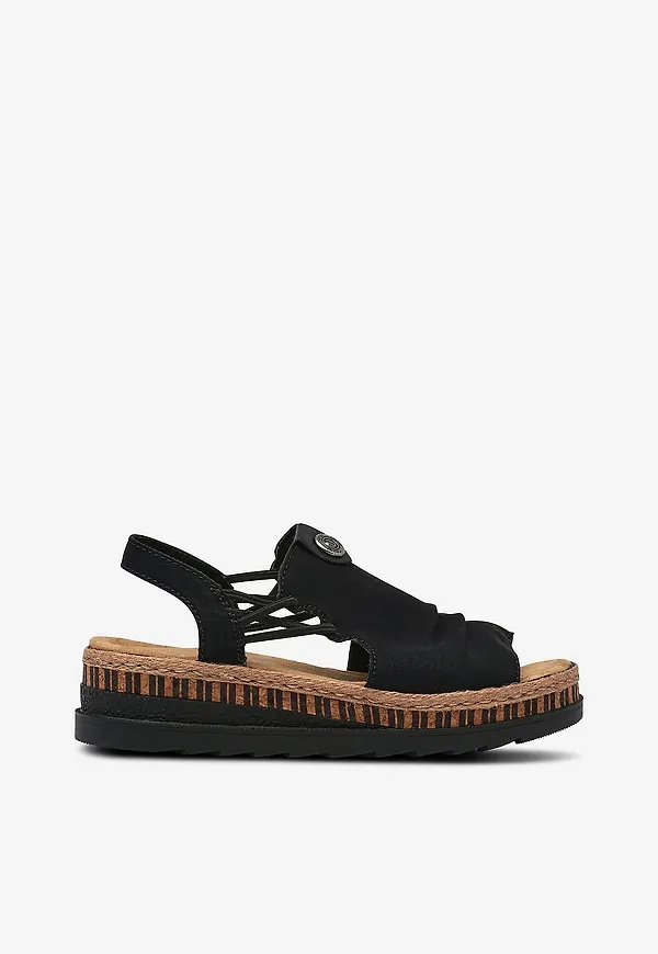 Rieker - Sandaler V7972-00 - Svart