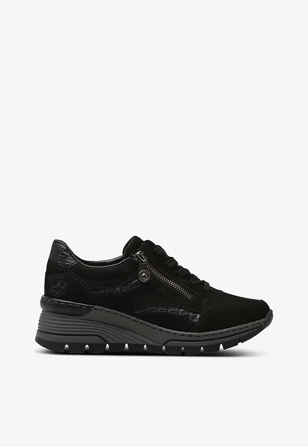 Rieker - Sneakers i mocka - Svart