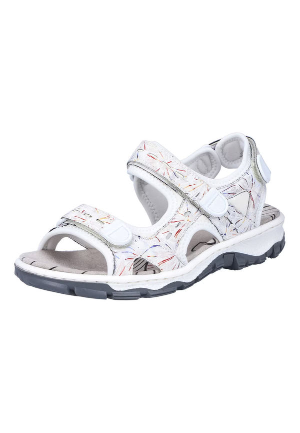 RIEKER Trekkingsandal blå / senap / röd / vit