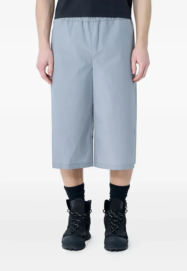Rier shorts med elastisk midja - Grå