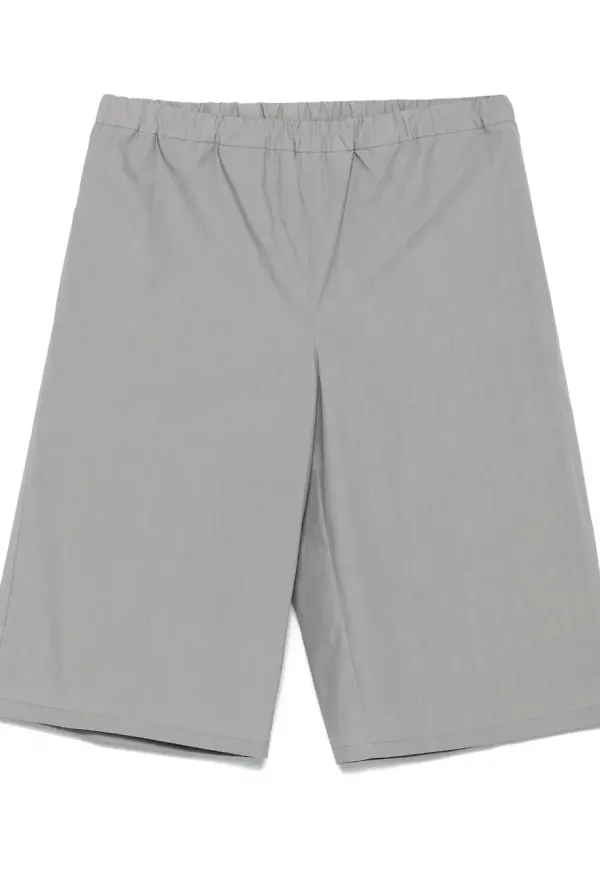 Rier vaxade poplinshorts - Grå