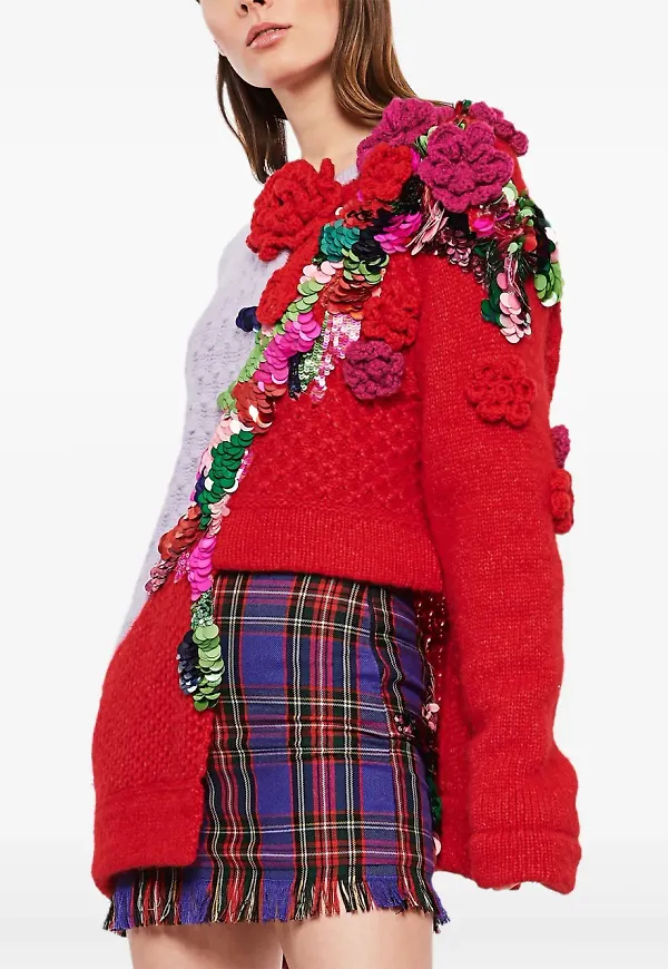 Roberta Einer asymmetrisk tröja - Röd