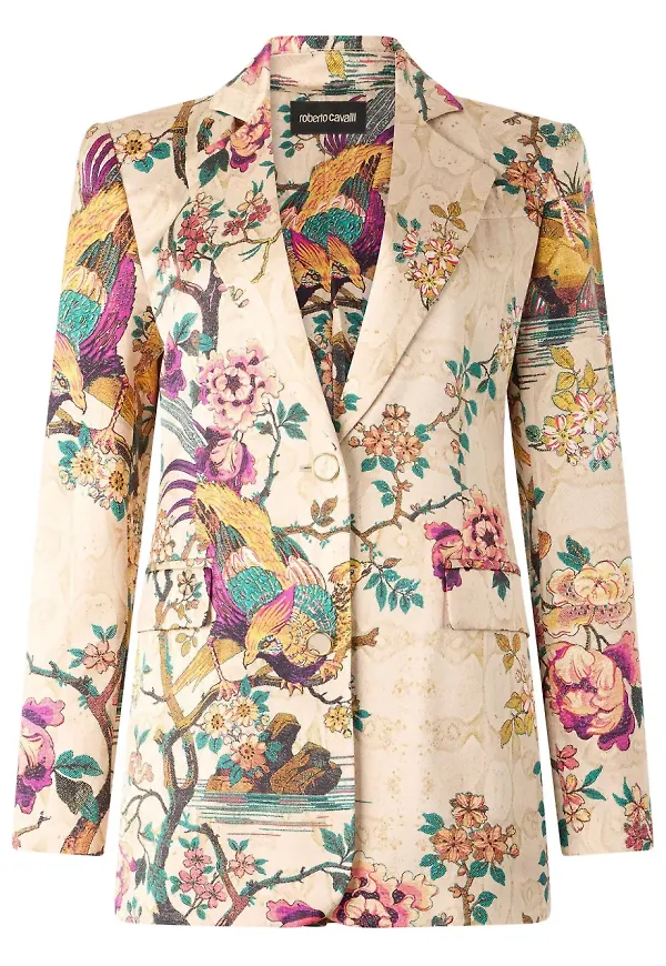 Roberto Cavalli blommig jacka - Neutral