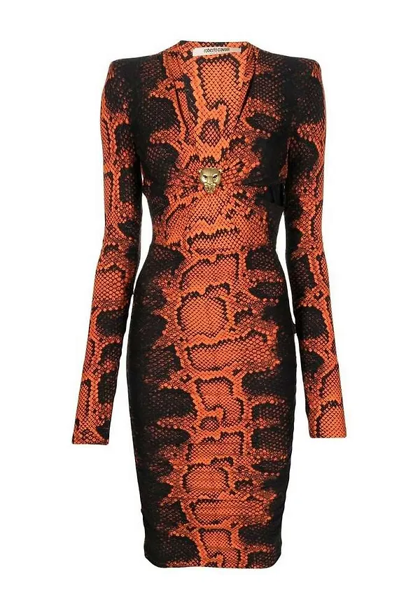Roberto Cavalli Dress Orange, Dam