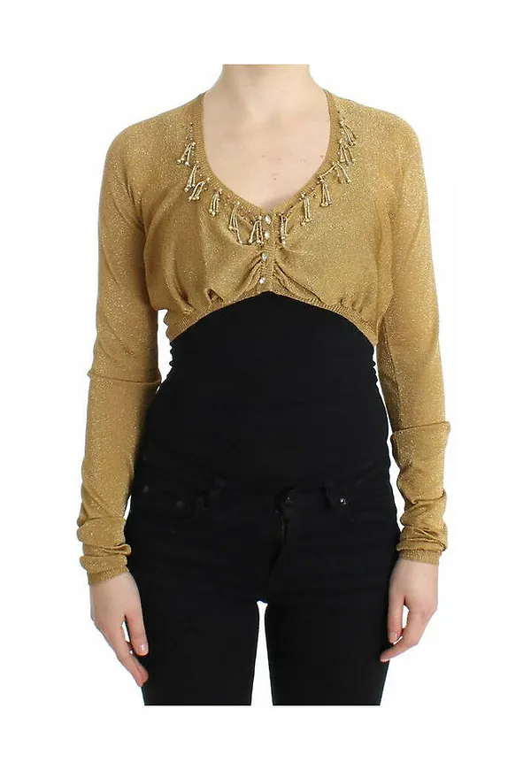 Roberto Cavalli embellished shrug Gul, Dam