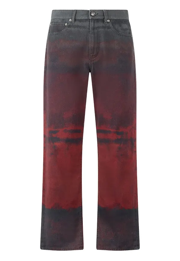 Roberto Cavalli jeans med färgad effekt - Röd