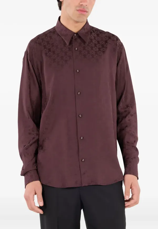 Roberto Cavalli t-shirt med monogram - Lila