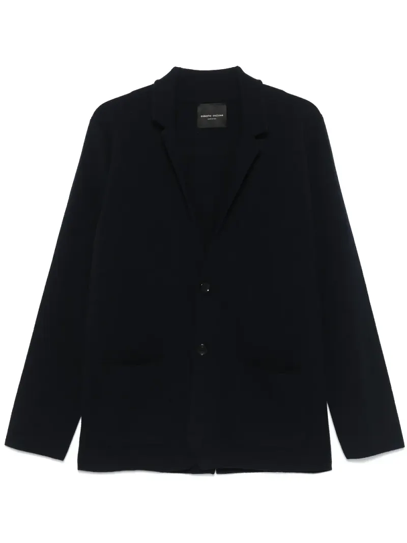 Roberto Collina stickad blazer - Blå