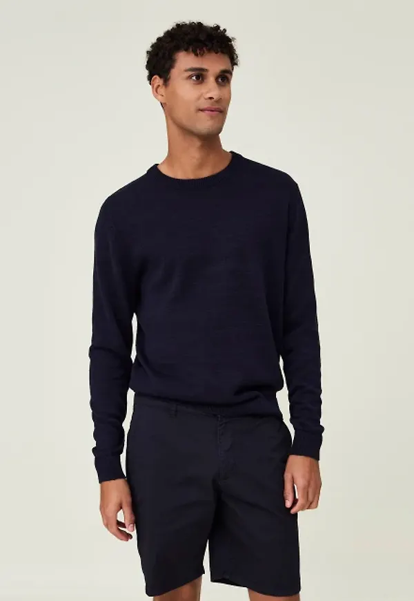 Roberto Cotton/linen Blend Crew Neck Sweater