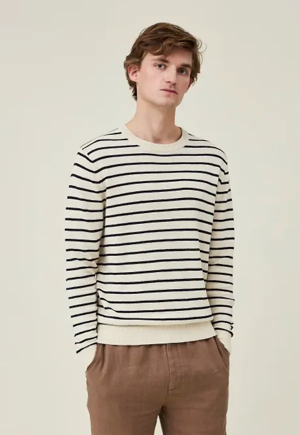 Roberto Cotton/linen Blend Crew Neck Sweater