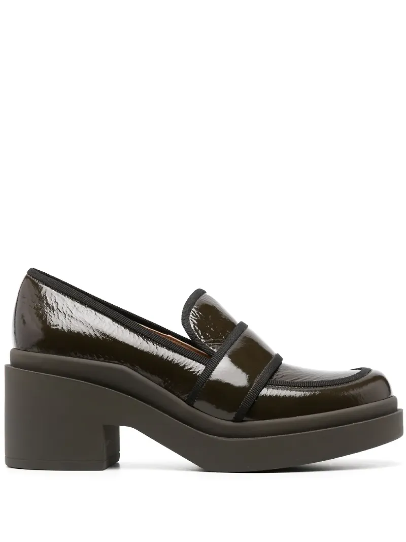 Roberto Festa Percy loafers med blockklack 70 mm - Grön