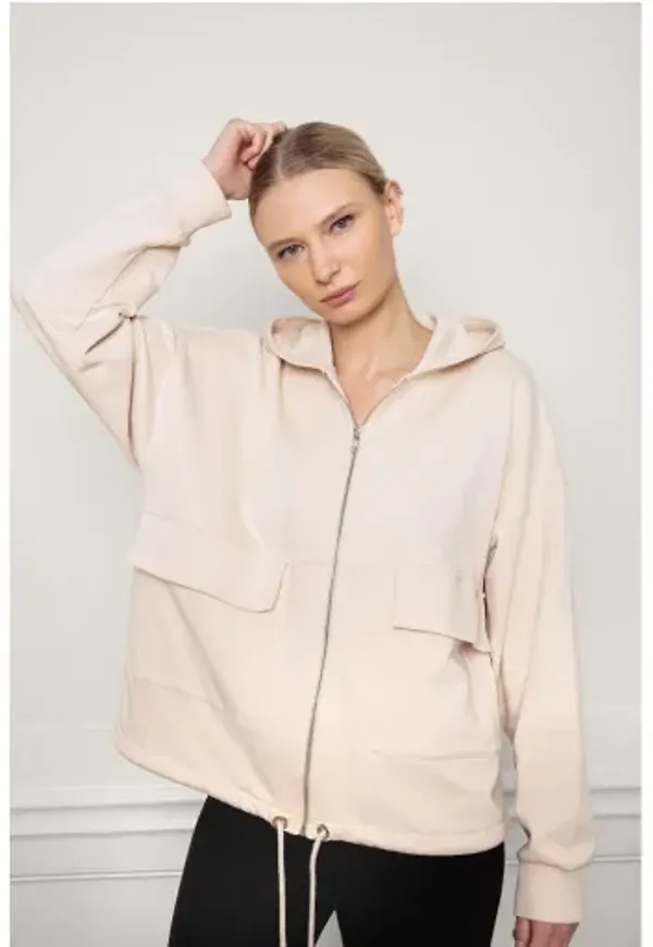 Robin Sweat Jacket - White Sand