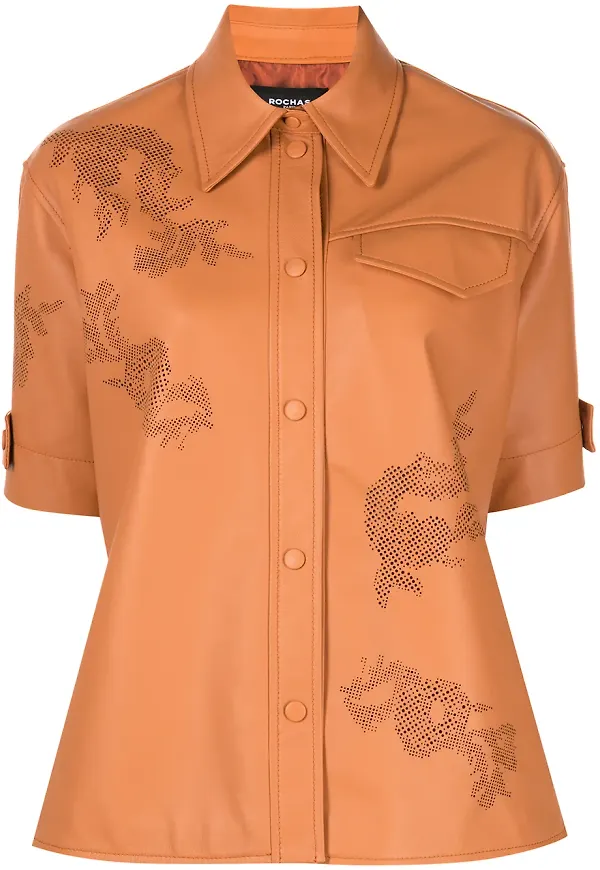 Rochas Soriana skinnskjorta - Brun
