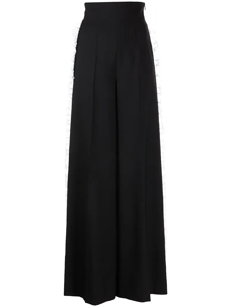 Rochas vida finbyxor med volang - Svart