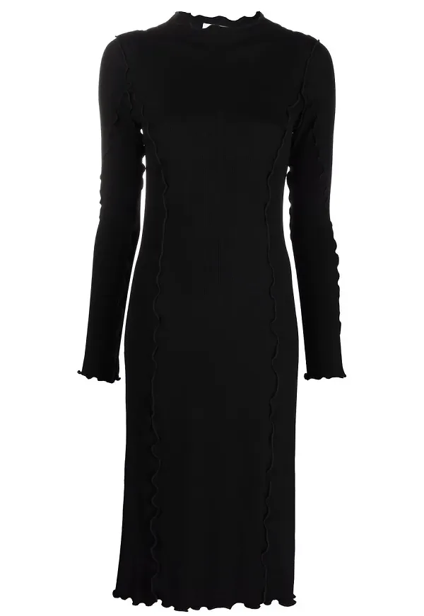 Rodebjer bodycon-klänning med spetskant - Svart