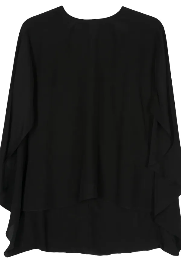 Rodebjer cape-inspirerad blus - Svart