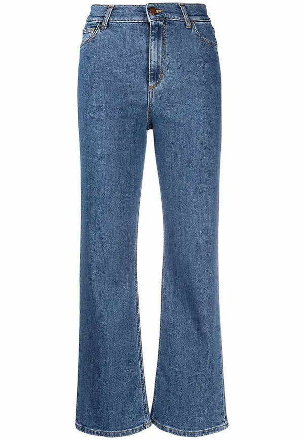 Rodebjer flare-jeans med hög midja - Blå