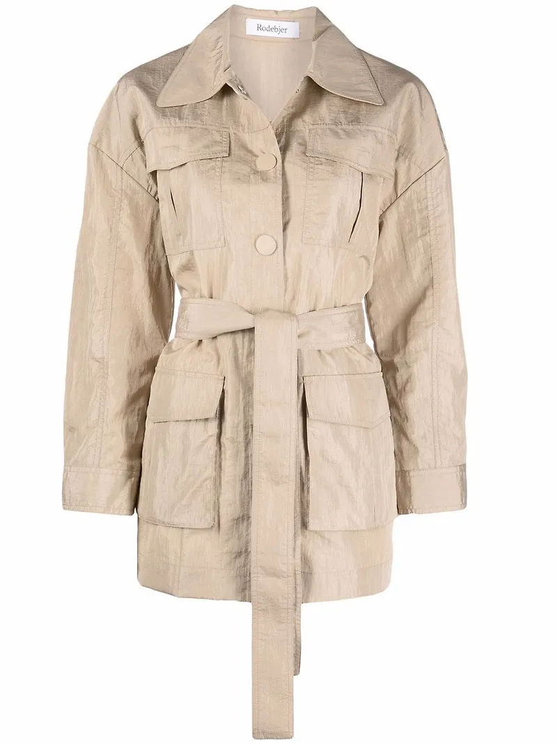 Rodebjer trenchcoat med bälte - Neutral
