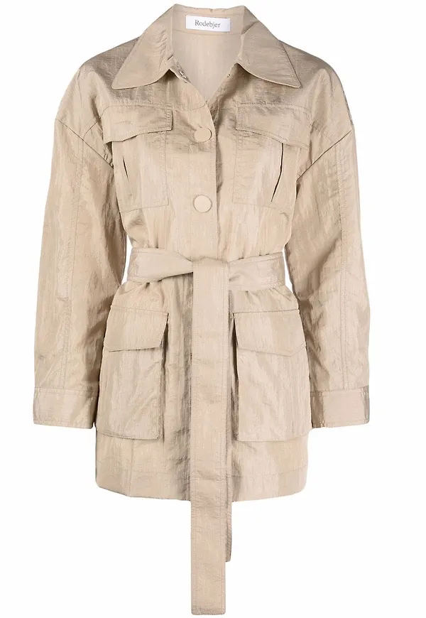 Rodebjer trenchcoat med bälte - Neutral