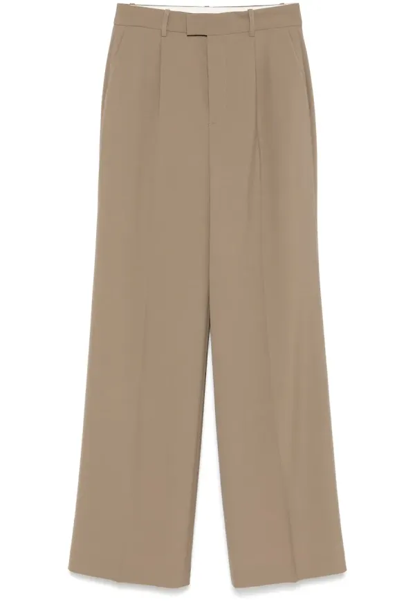 Róhe veckade slacks - Brun