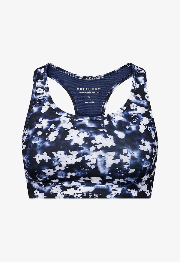Röhnisch - Sport-bh Printed Mesh - Blå